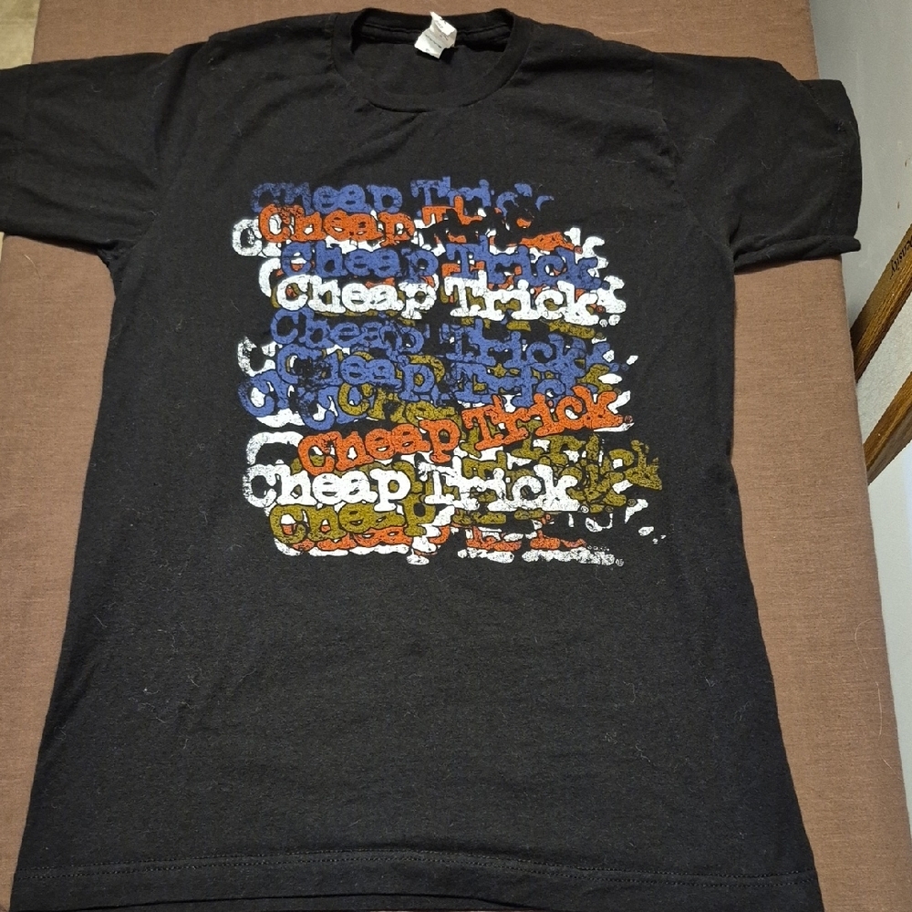 Tultex CHEAP TRICK BAND Black T-Shirt with Accent
